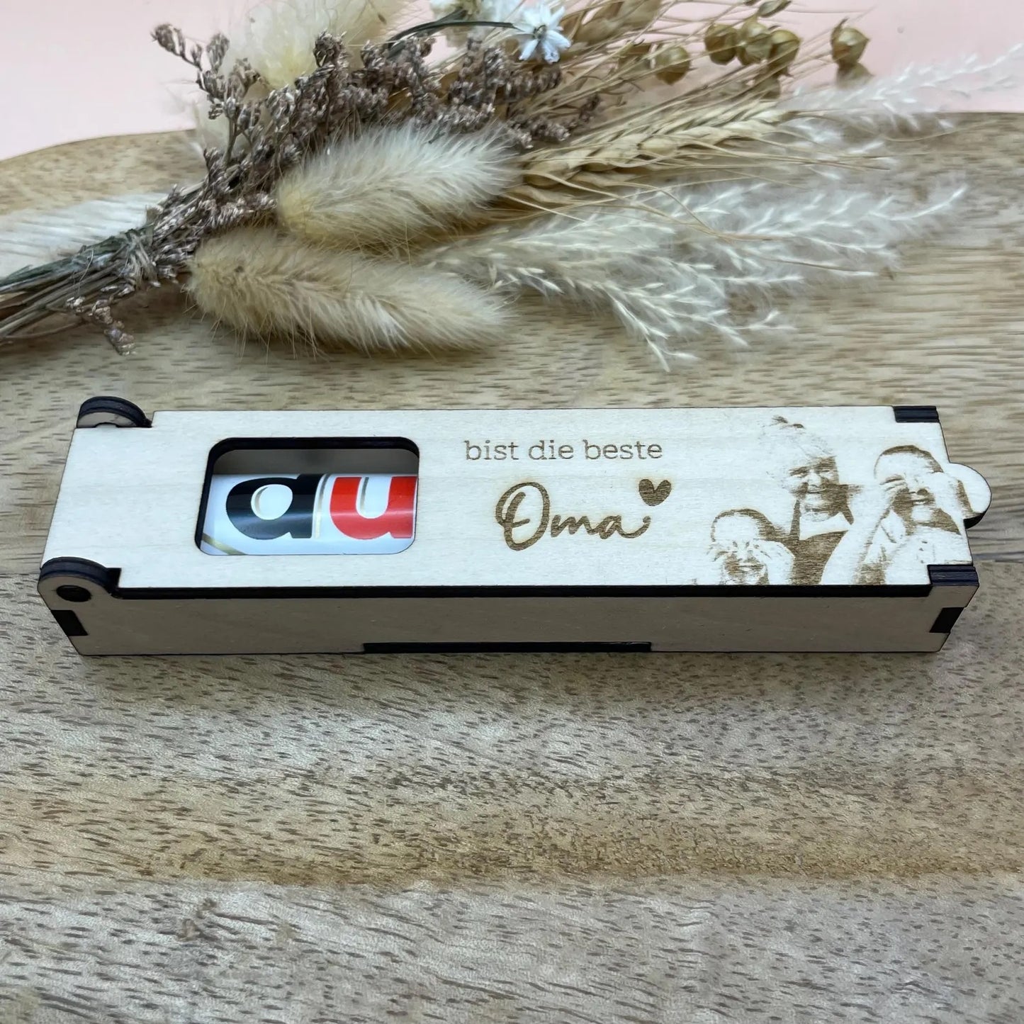 Personalisierte Duplo-Holzbox mit Gravur & Bild
